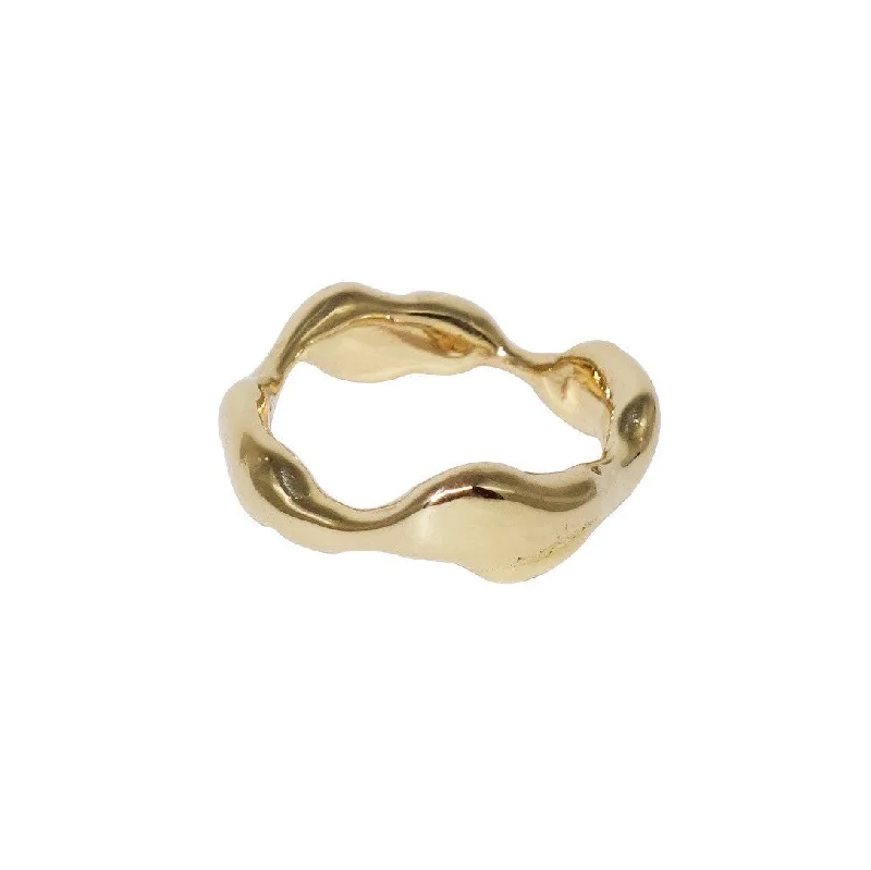 women’s halo rings-Lunar Dust 14K Gold Ring