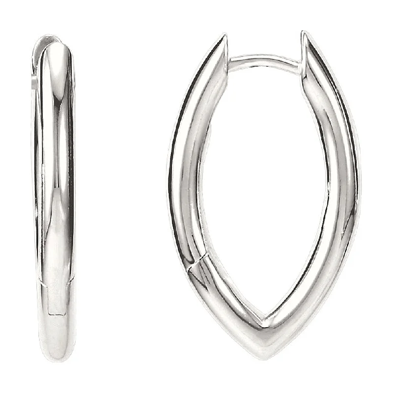 women's tiny stud earrings-2.6 x 24mm (15/16 Inch) Sterling Silver Round Tube Hinged Hoops