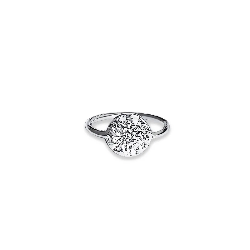 women’s wedding bands with diamonds-Lucky Coin Silver Ring