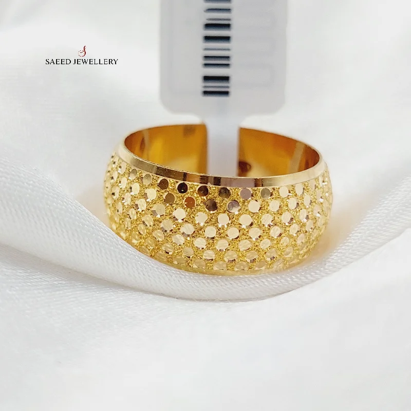 women's nature-inspired engagement rings-Beehive Wedding Ring