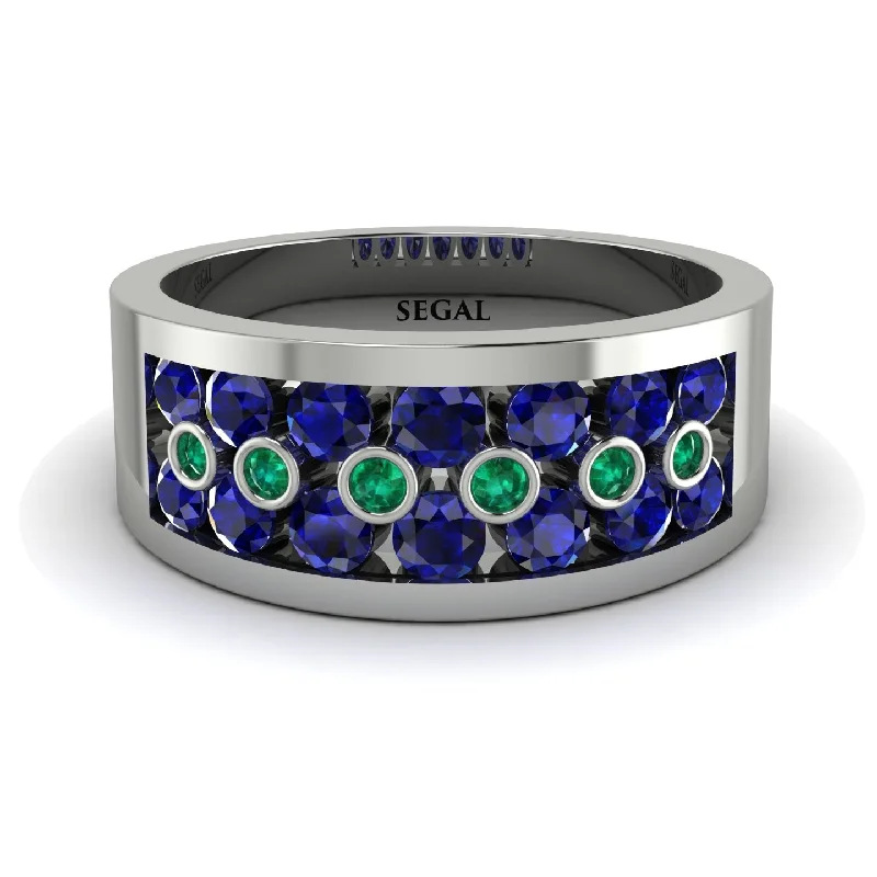 women's statement engagement rings-Sapphire Eternal Harmony Wedding Ring - Carmen No. 30