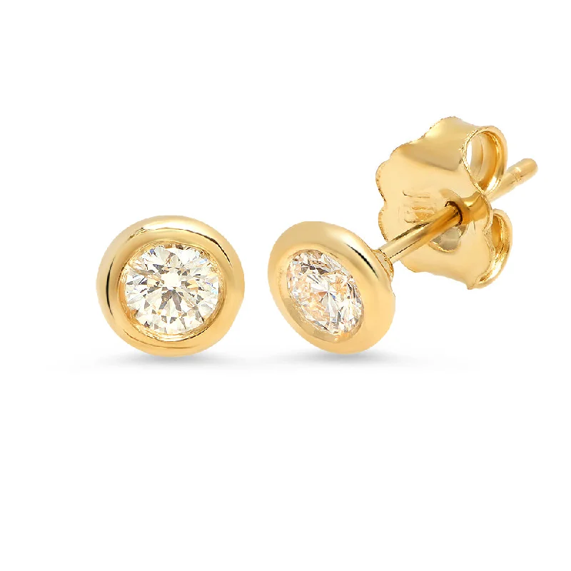 women's acrylic earrings-Diamond Studs