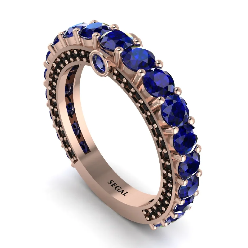 women's handmade engagement rings-Sapphire Eternal Love Wedding Ring - Anaya No. 44