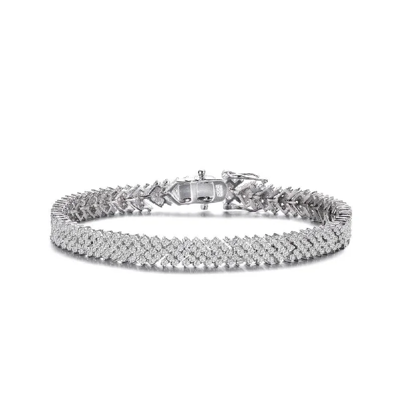 women's tennis bracelets-Champéry Cluster Arrow Head Tennis Bracelet