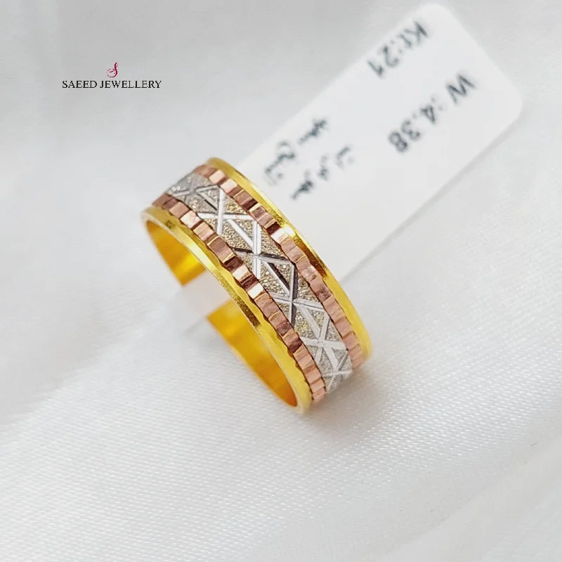 women's bar set engagement rings-Colored CNC  Wedding Ring