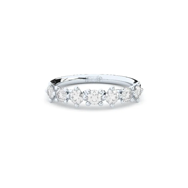 women’s heirloom rings-Duo Half Eternity 14K Whitegold Ring w. Lab-Grown Diamonds