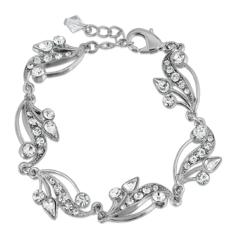 women's geometric bracelets-Antiquities Couture Austrian Crystal Anniversary Bracelet