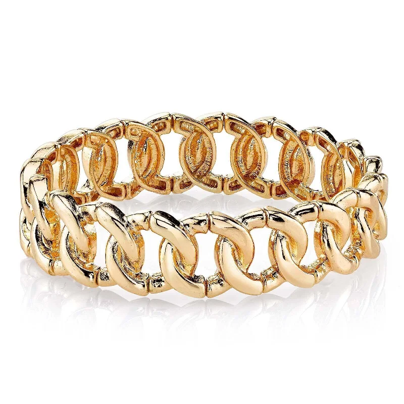 women's statement bracelets-2028 Jewelry Modern Link Stretch Link Bracelet