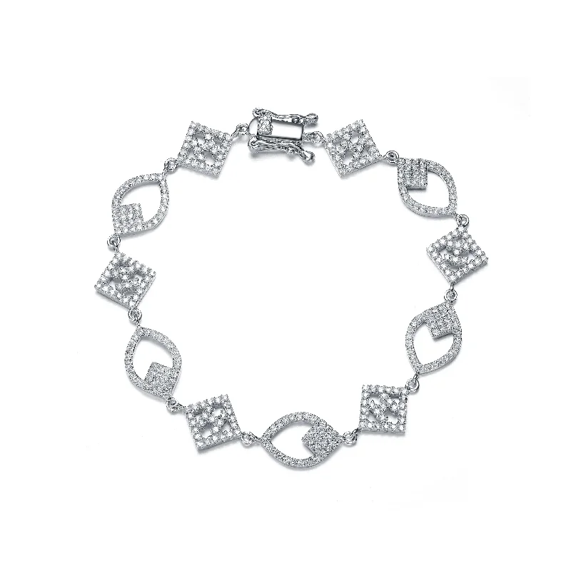 women's chain bracelets-La Roche Pave set Bracelet