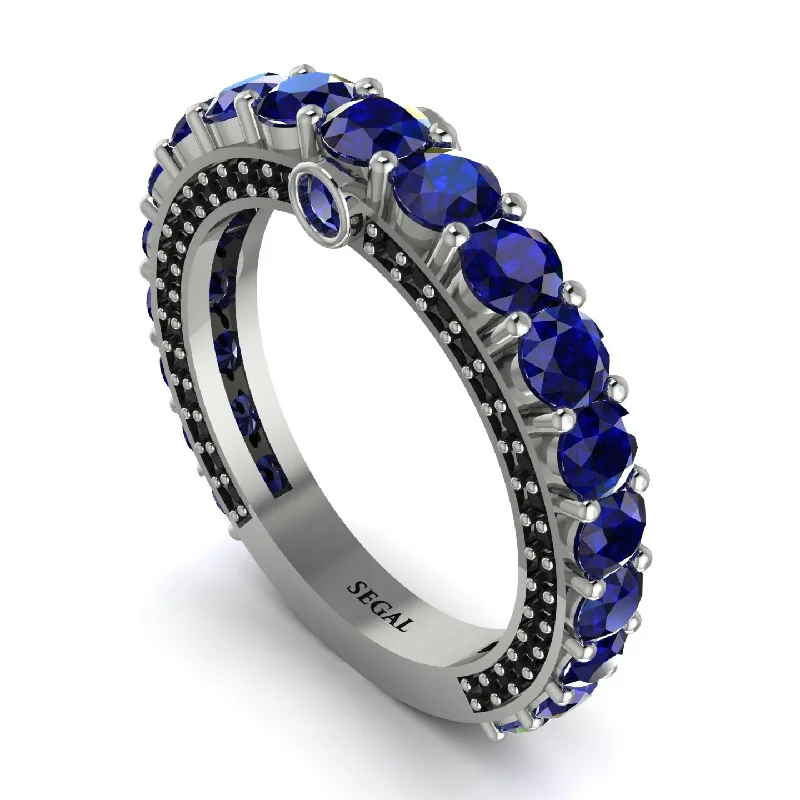 women's custom engagement rings-Sapphire Eternal Love Wedding Ring - Anaya No. 45