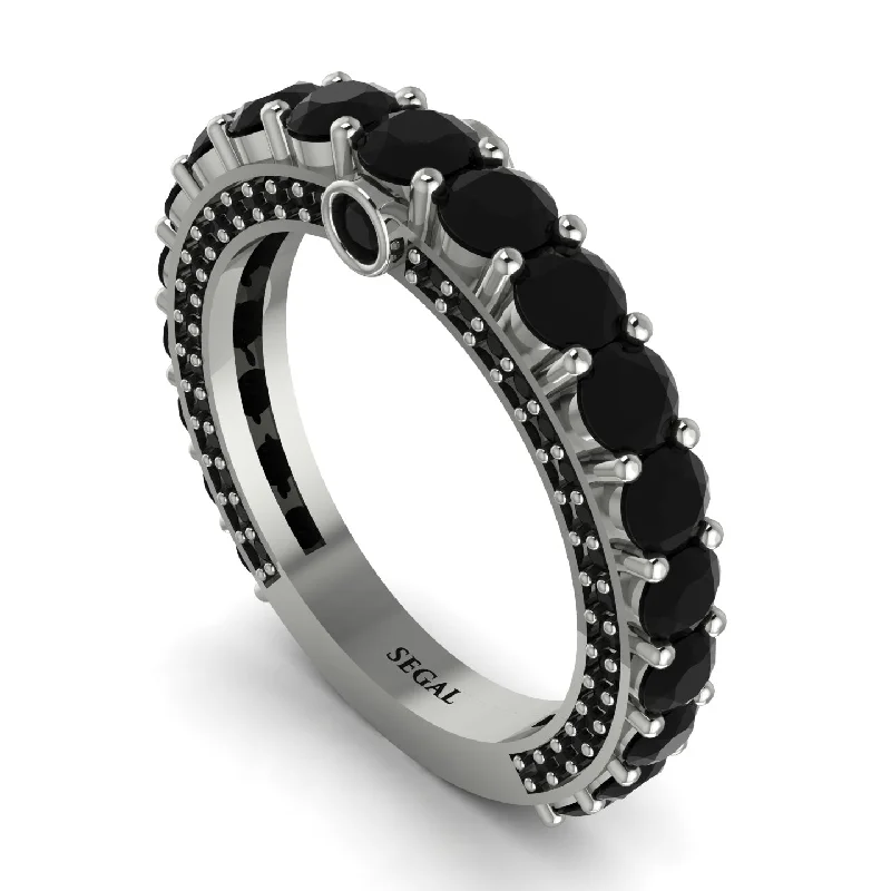 women's black diamond engagement rings-Black Diamond Eternal Love Wedding Ring - Anaya No. 39