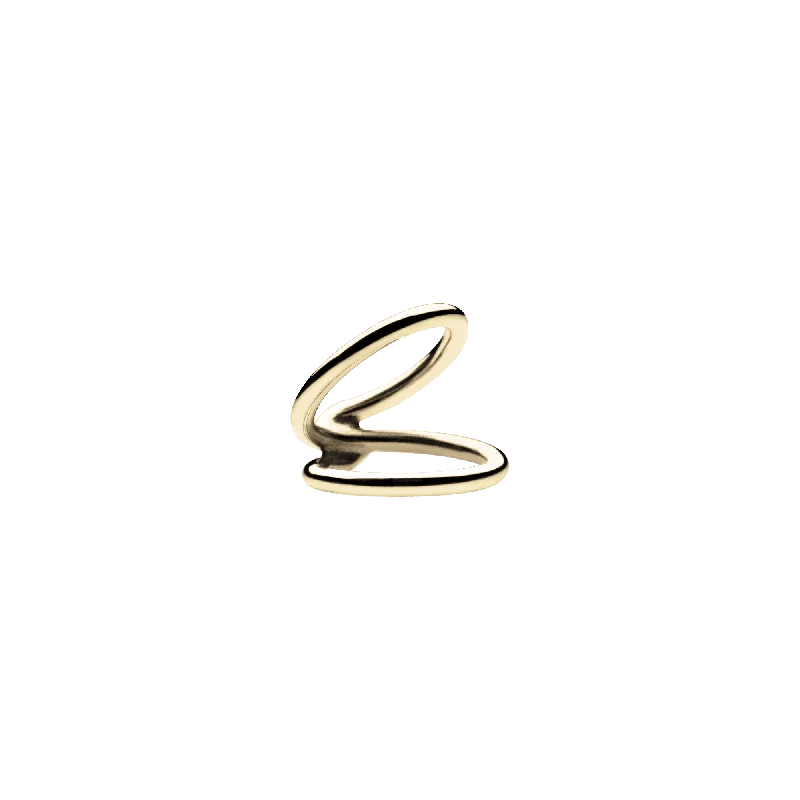 women’s fashion jewelry rings-Viper Ring Gold Plated