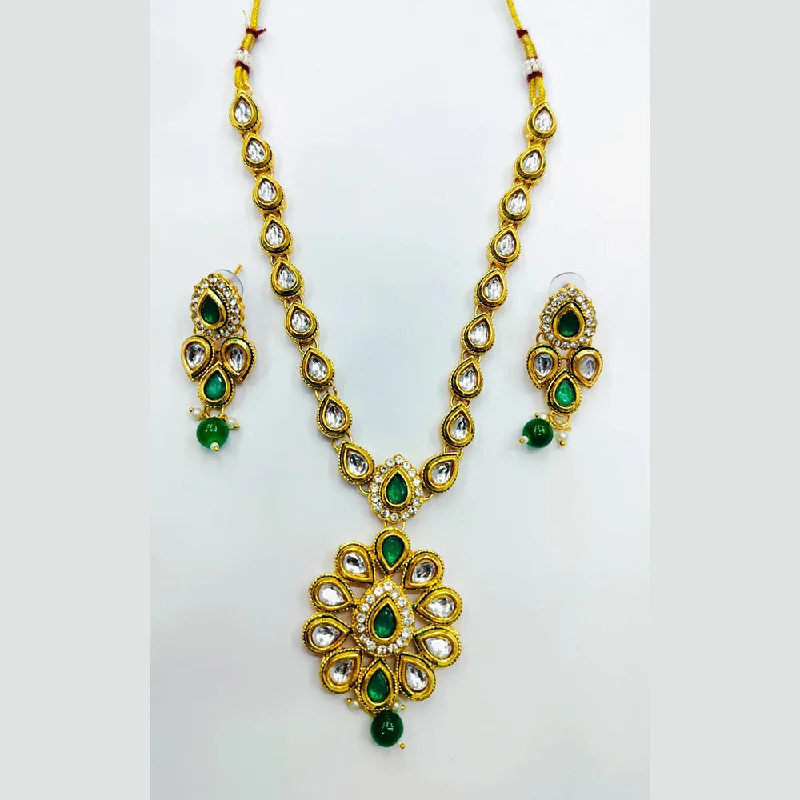 women’s gold-plated necklaces-Manisha Jewellery Gold Plated Austrian Stone Necklace Set