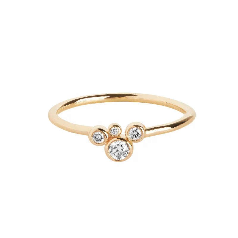 women’s unique wedding rings-Elena 14K Gold Ring w. Lab-Grown Diamonds