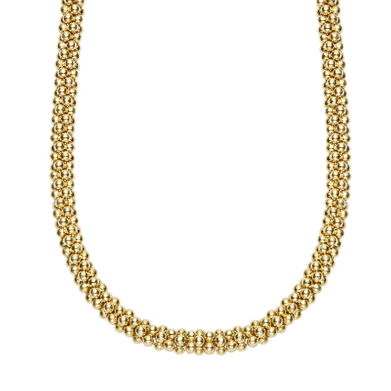 women’s diamond chain necklaces-Caviar Gold Necklace