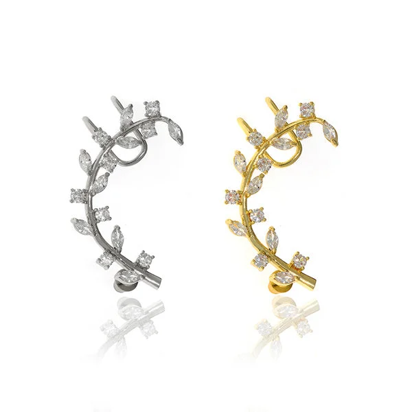 women's big earrings-Olympus Ear Cuff