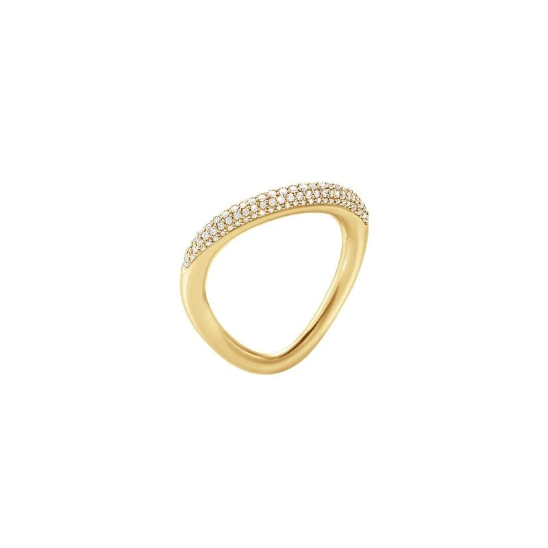 women’s floral rings-Offspring Gold Ring w. Diamonds, 0.35 ct