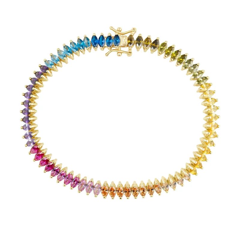 women's gemstone bracelets-Candie Tennis Bracelet