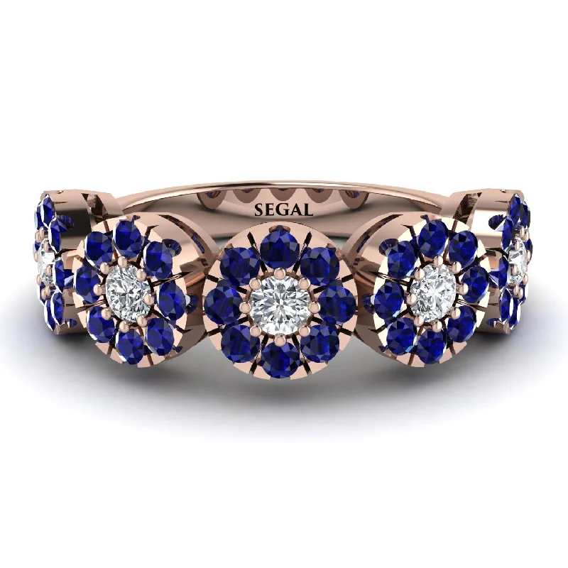 women's bohemian engagement rings-Diamond Blossom Of Eternity Wedding Ring - Yaretzi No. 62