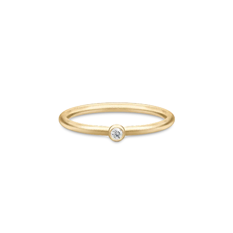 women’s gold-plated rings-Finesse Clear Gold Plated Ring w. Zirconia