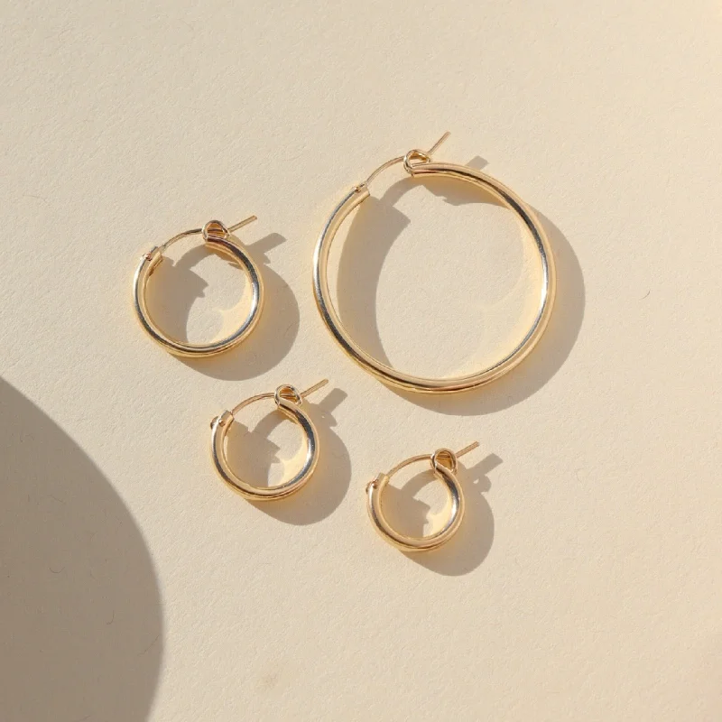 women's opal earrings-Classic Hoops | Wholesale