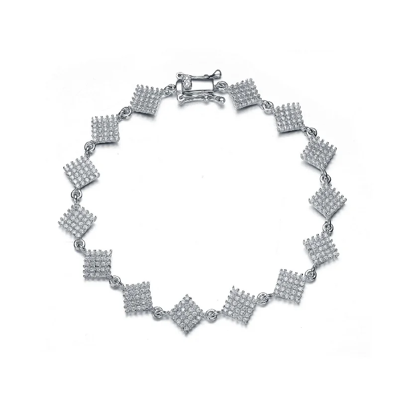 women's stackable bracelets-Monfort Square Bracelet