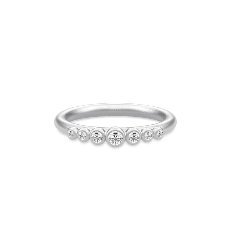 women’s princess cut rings-Grace Clear Silver Ring w. Zirconia