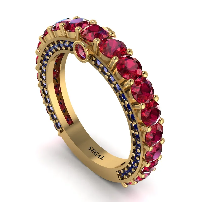 women's geometric engagement rings-Ruby Eternal Love Wedding Ring - Anaya No. 70