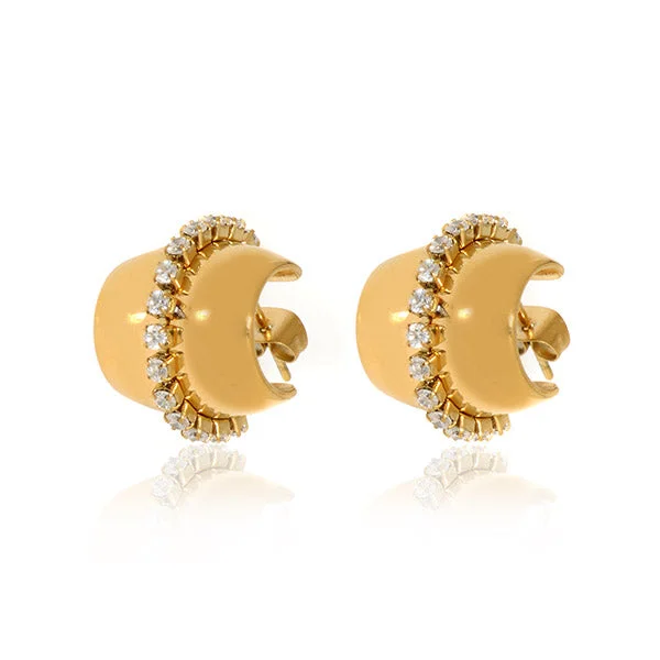 women's ear cuff earrings-Out Of This World Studs