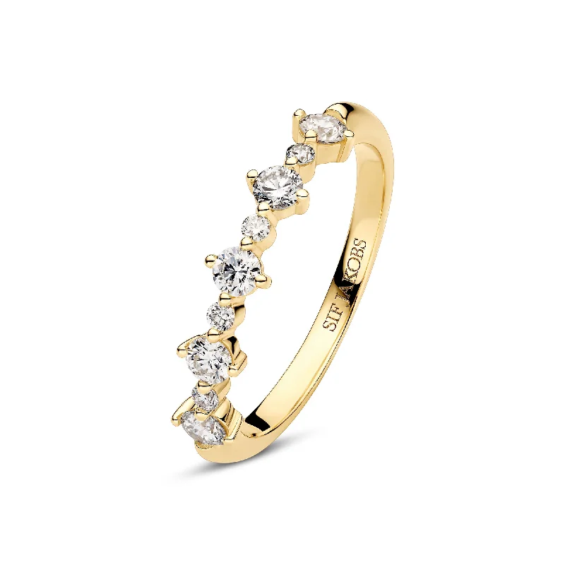 women’s custom rings-Brina 14K Gold Ring w. Lab-Grown Diamonds