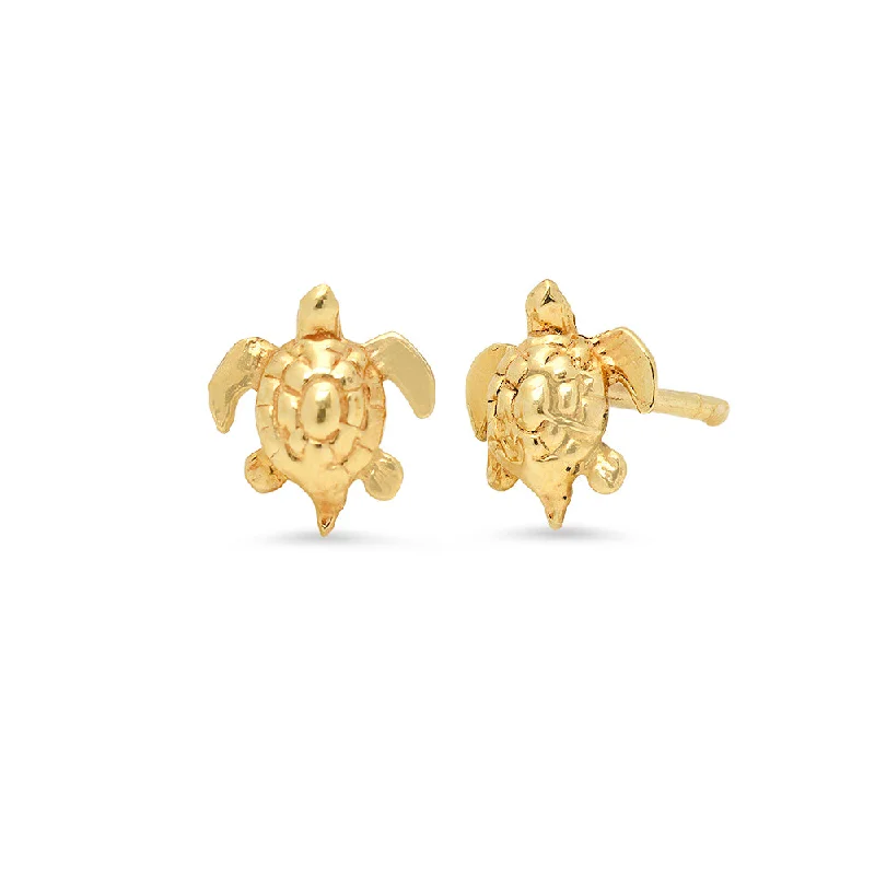 women's tassel earrings-Baby Honu Studs