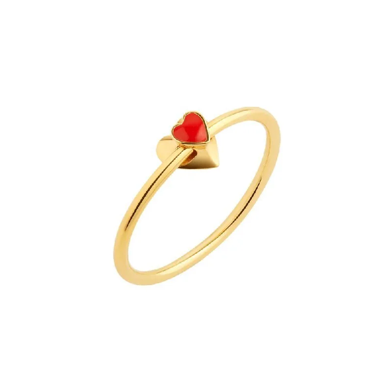 women’s multi-stone rings-Orbit Infinity Heart Gold Plated Ring