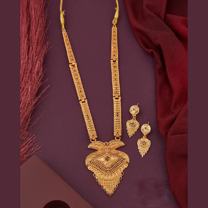 women’s classic gold necklaces-Kalpna Sales Gold Plated Meenakari Necklace Set