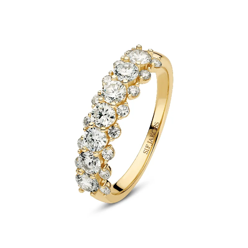 women’s fine jewelry rings-Fior 14K Gold Ring w. Lab-Grown Diamonds