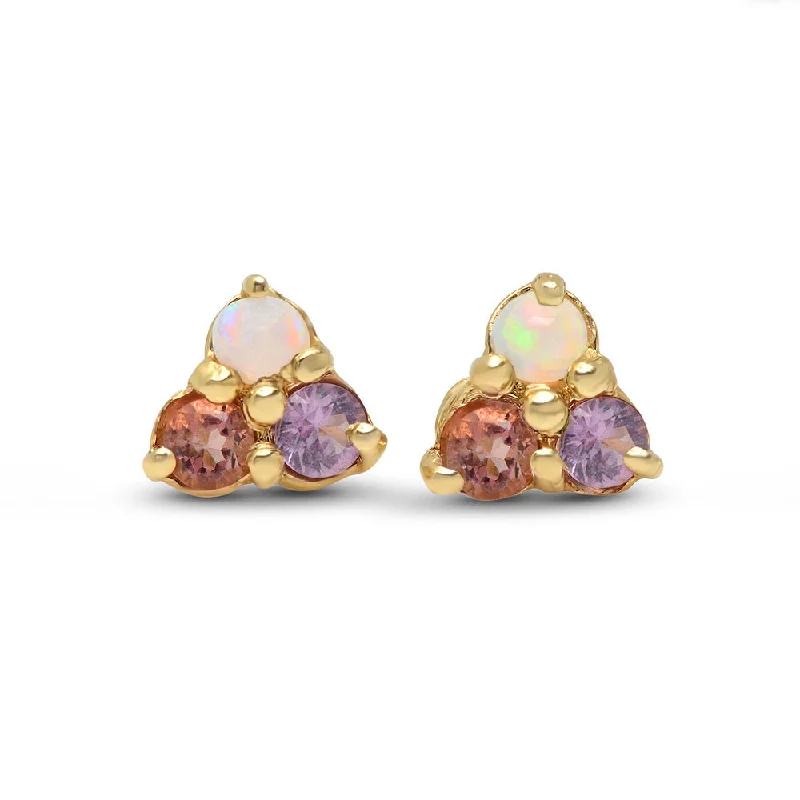 women's leaf earrings-Spring fling studs