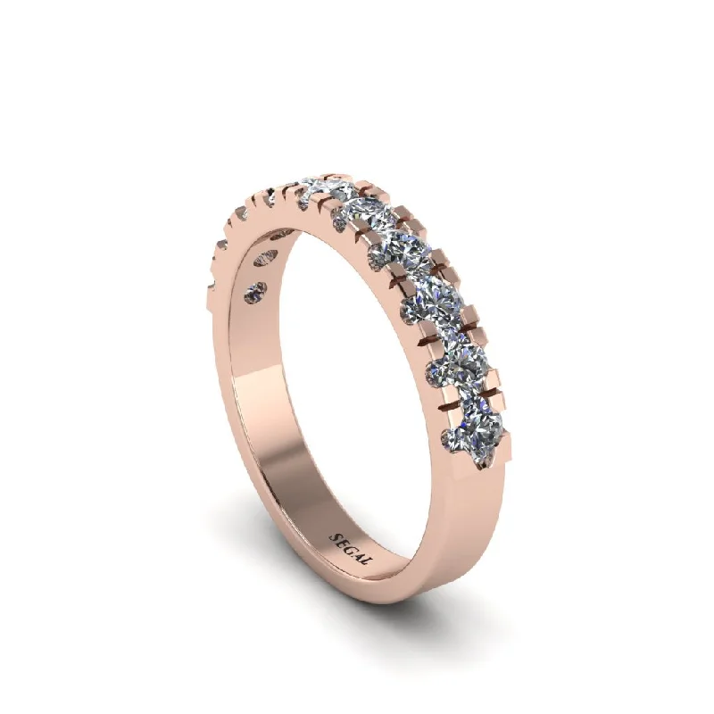 women's geometric engagement rings-Diamond 14K Gold Eternity Wedding Ring - Alani No. 2