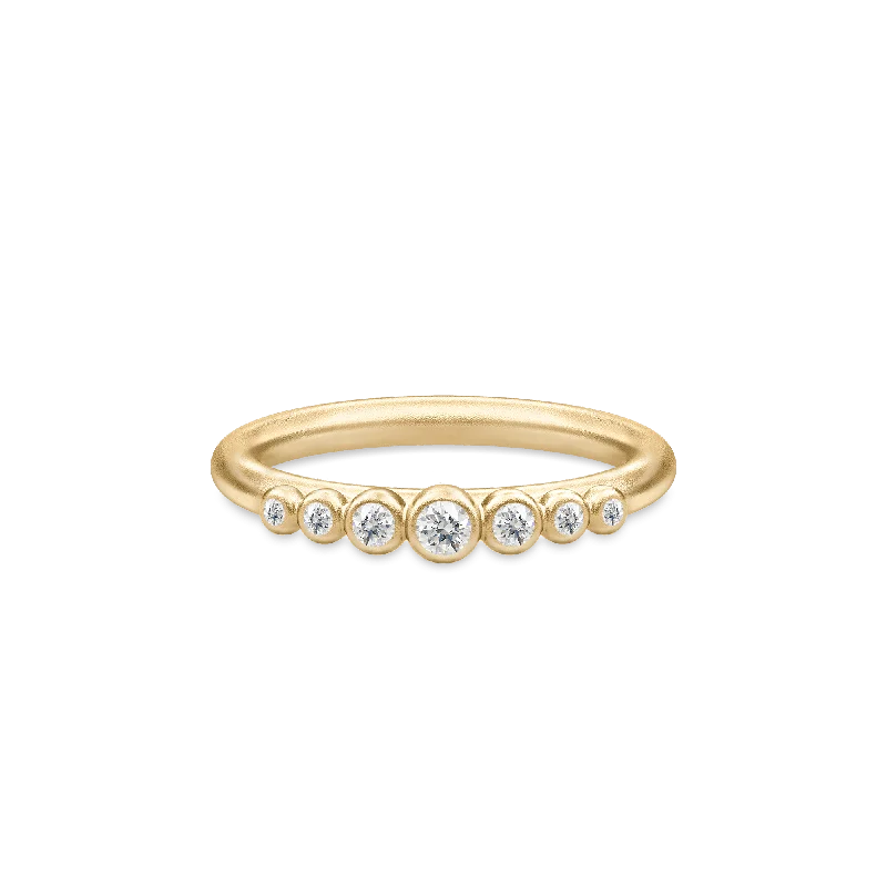 women’s vintage-inspired rings-Grace Clear Gold Plated Ring w. Zirconia