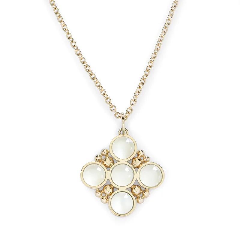 women’s statement necklaces-Bubbles Classic Chain Necklace with Moonstone