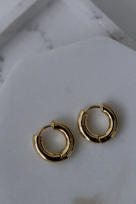 women's clip-on earrings-Essential Chunky Hoops