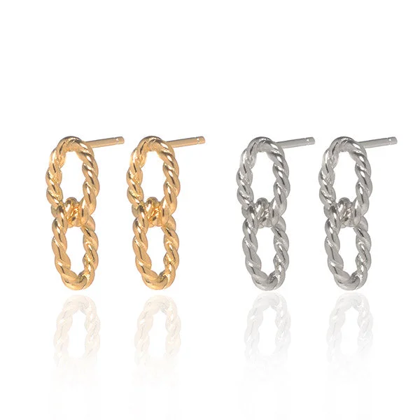 women's geometric earrings-Twinny Stud