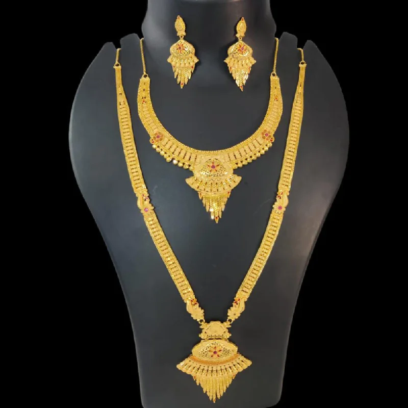 women’s vintage charm necklaces-Pari Art Jewellery Forming Double Necklace Set