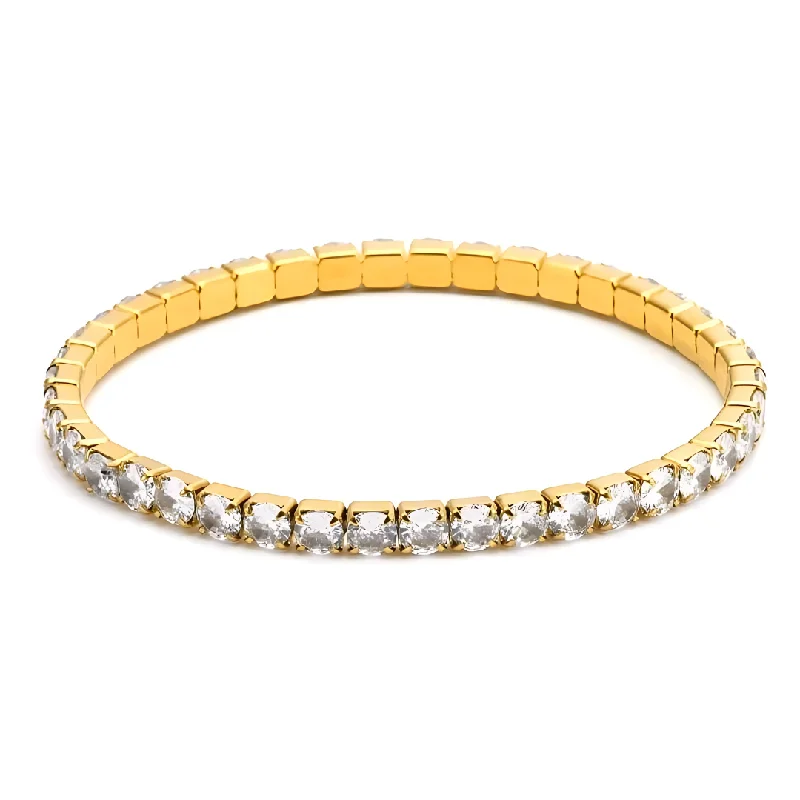 women's nature-inspired bracelets-Eileen CZ Stretch Bracelet