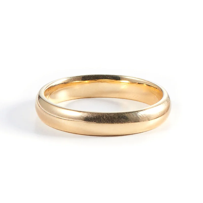 women’s yellow gold rings-MIKO 14K Gold Ring 5 mm