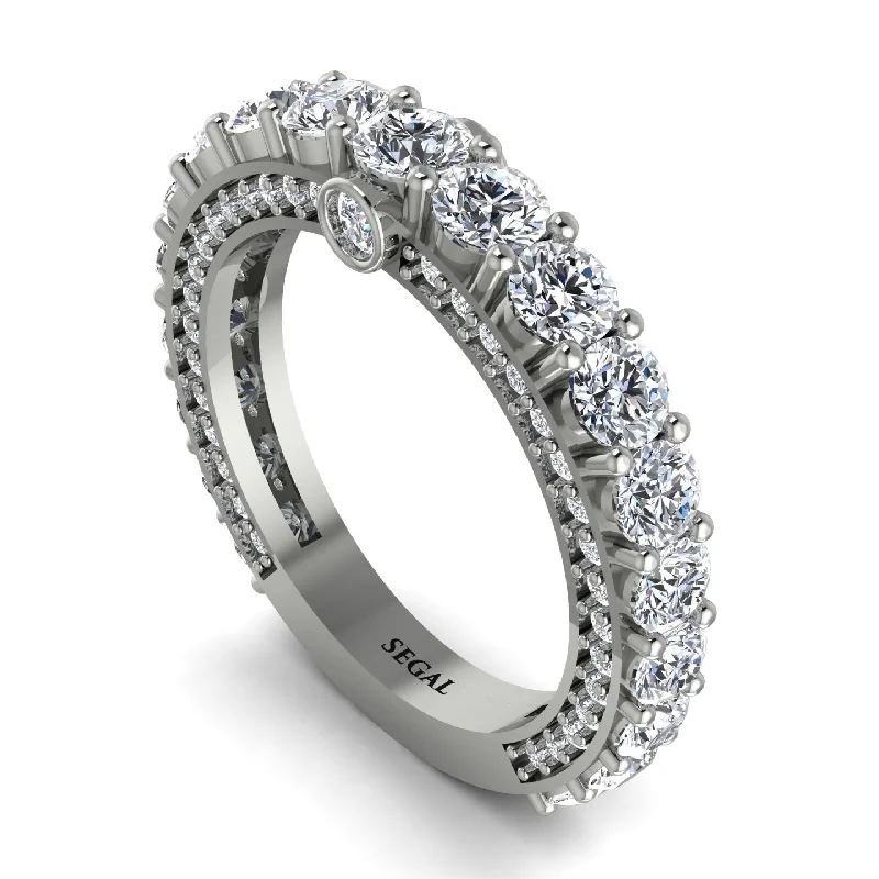 women's cathedral setting engagement rings-Diamond Eternal Love Wedding Ring - Anaya No. 3