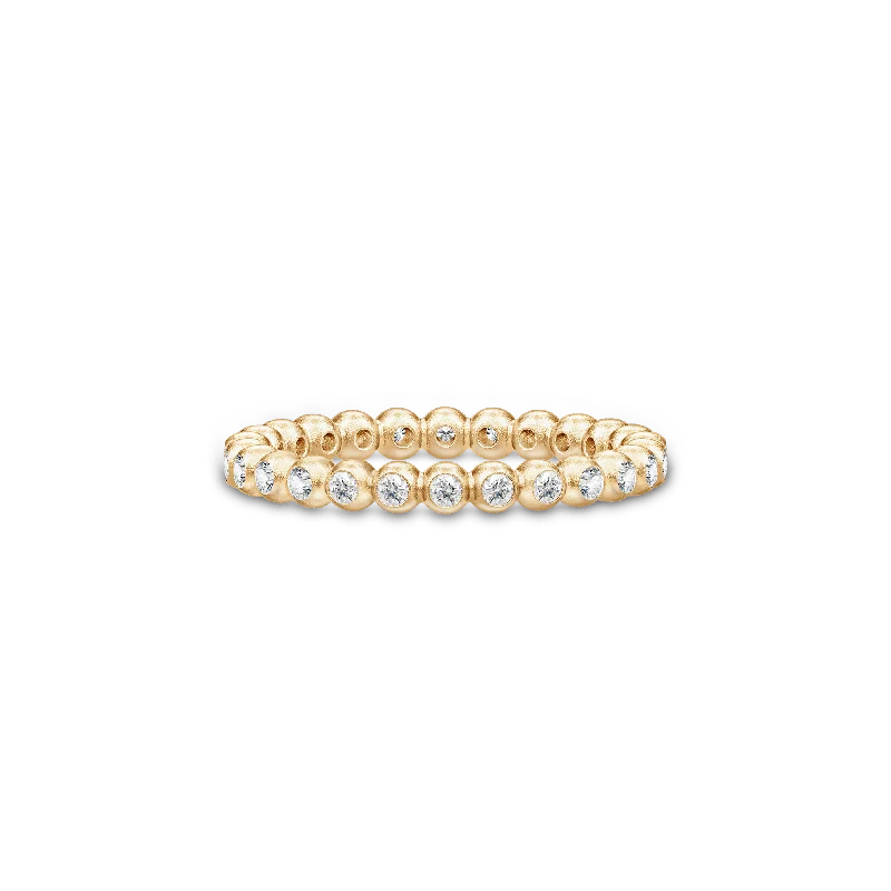 women’s eternity diamond rings-Gracious Clear Gold Plated Ring w. Zirconia