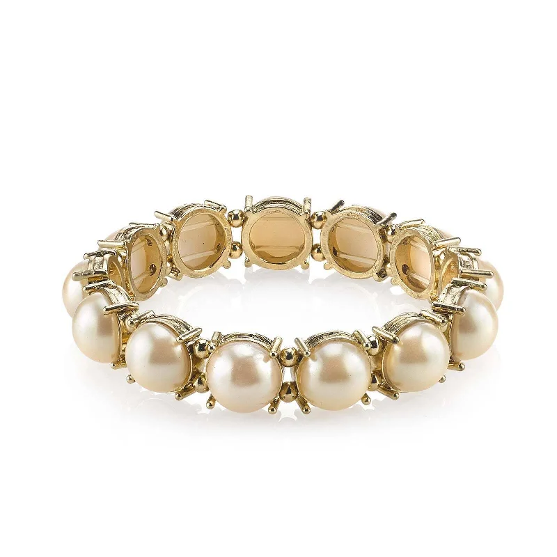 women's bracelets & bangles-1928 Jewelry Classic Faux Pearl Stretch Bracelet