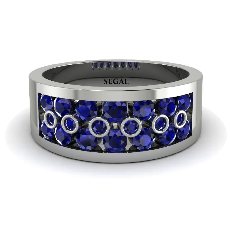 women's modern engagement rings-Sapphire Eternal Harmony Wedding Ring - Carmen No. 75