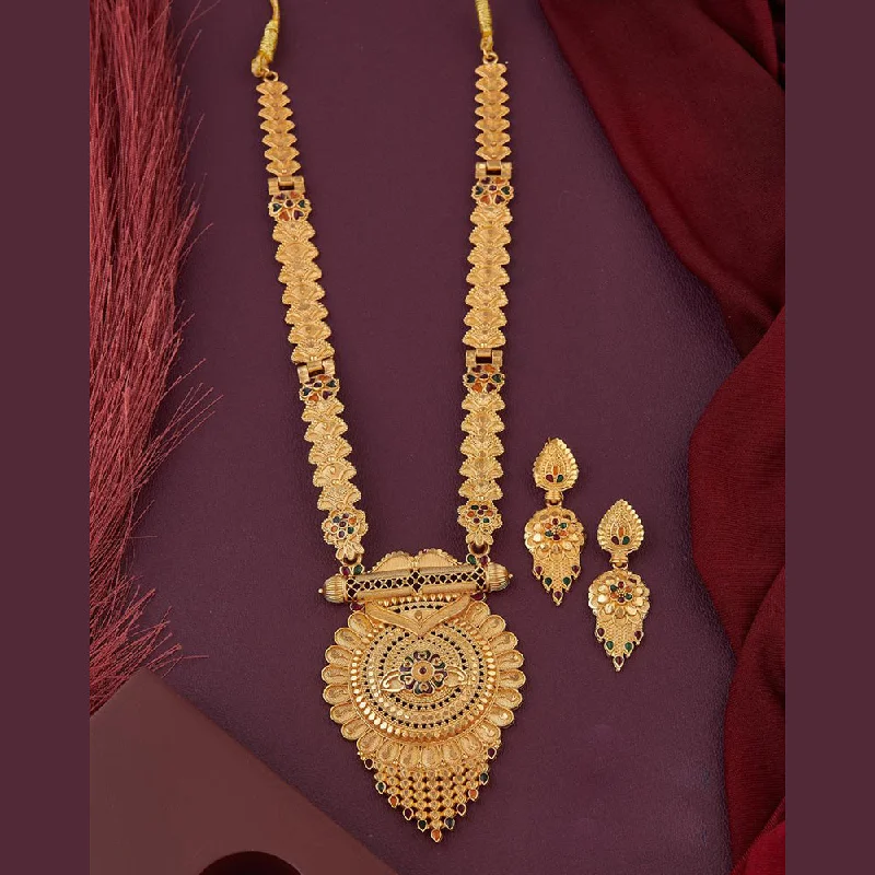 women’s zodiac necklaces-Kalpna Sales Gold Plated Meenakari Necklace Set