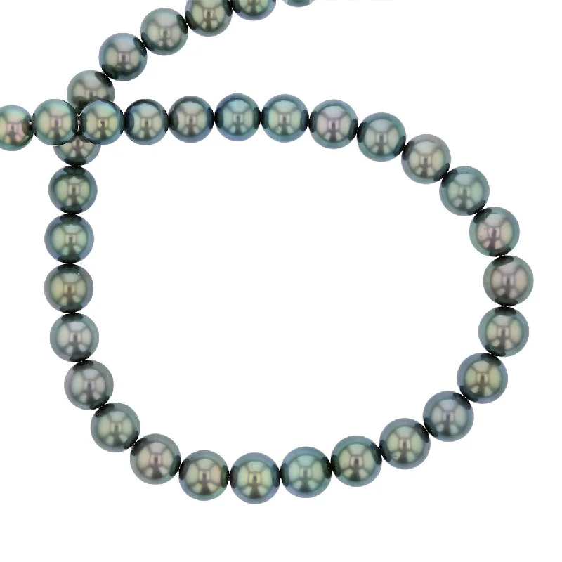 women’s chakra necklaces-Black Tahitian Pearl Strand Necklace