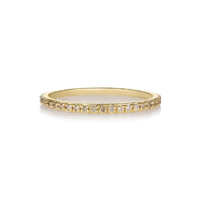 women’s anniversary rings-Sarah Lil Champagne 14K Gold Ring w. Diamonds